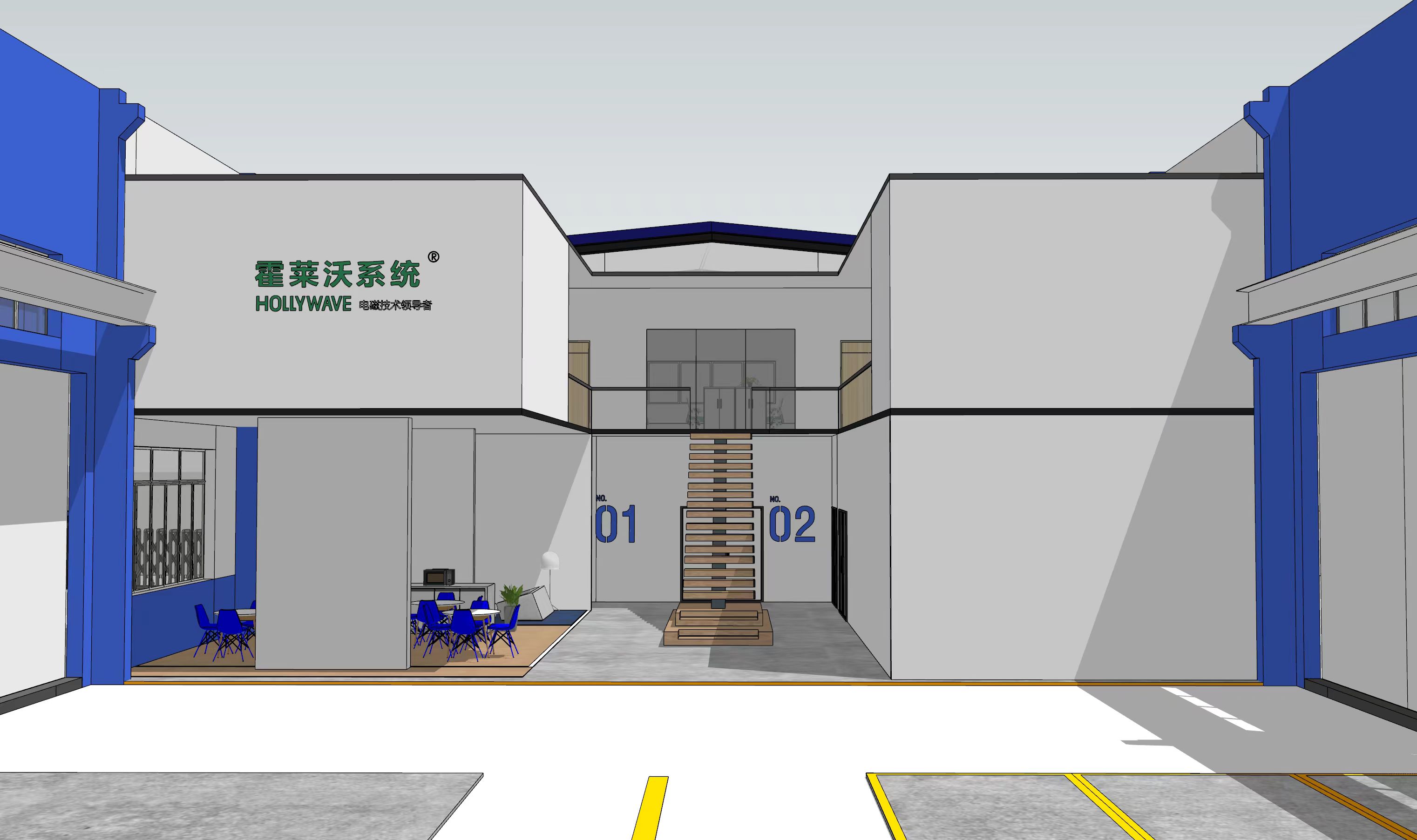 廠房鋼結構搭建后，辦公室效果圖